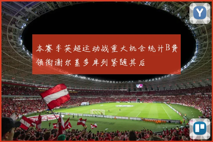 本赛季英超运动战重大机会统计B费领衔谢尔基多库列紧随其后